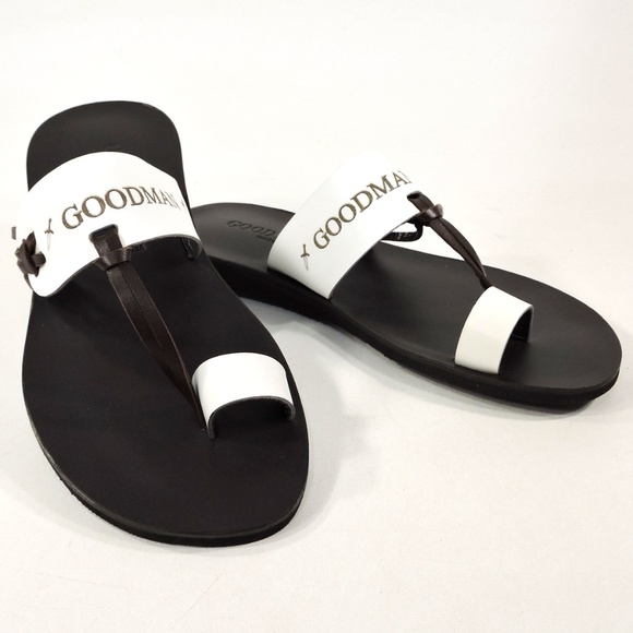 GOODMAN ?? MENS BROWN LEATHER COMFORT SUMMER FLATS SANDALS